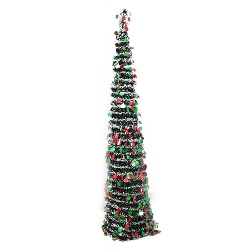 ODM Foldable Fushia Pet Tinsel Tower Tree