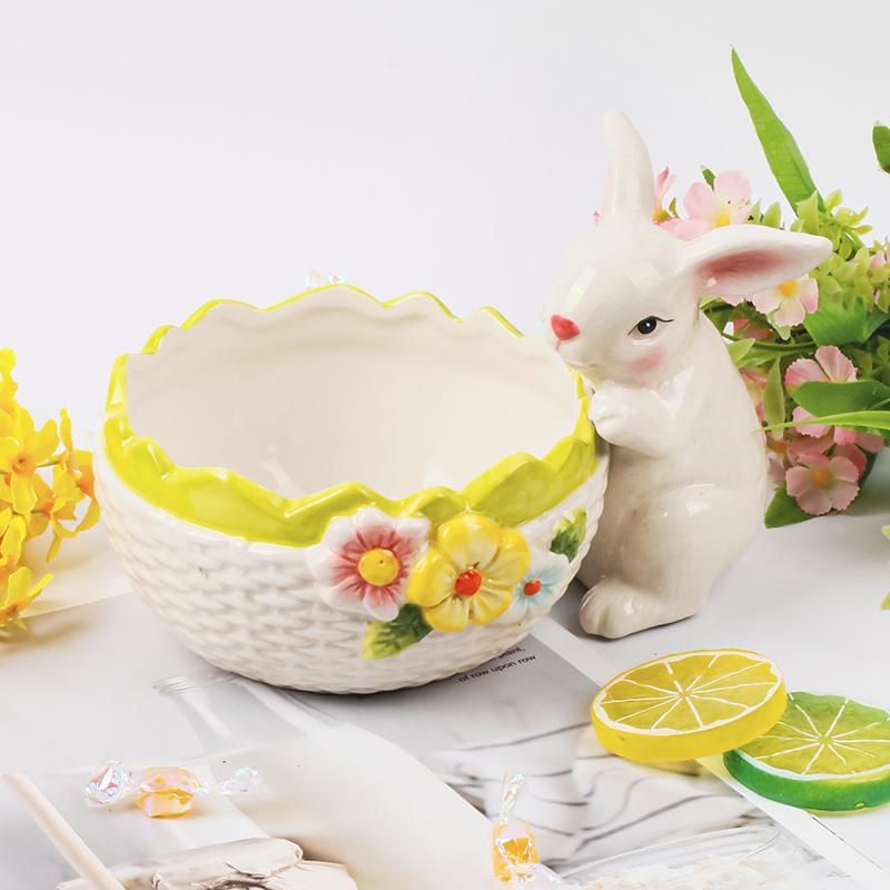 Ceramic Rabbit Bowl Easter Home Kitchen Decor High Quality Factory Direct Supply Wholesale Competitive Price Hand-Painted