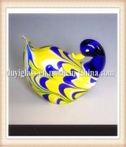 Animal Blue Duck Glass Craft for Decoration