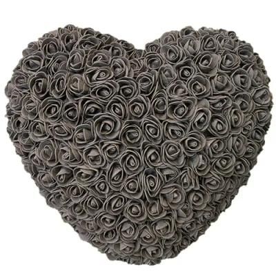 Amazon Hot Selling 30cm Foam Rose Heart Artificial Rose PE Foam Roses Heart with Bear Wholesale
