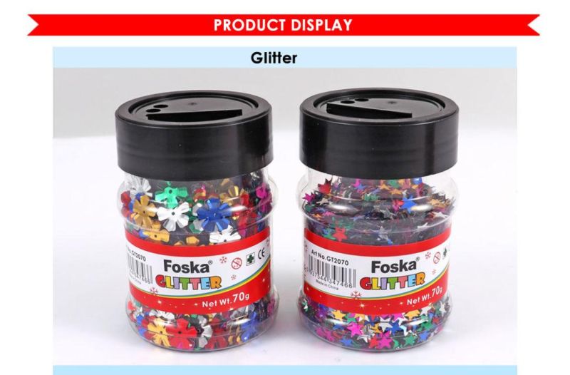 Foska Hot Bottle Packing Colorful Decoration Glitter
