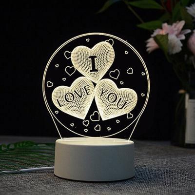 Valentine&prime;s Gift I Love You Acrylic LED Light 3D Night Light