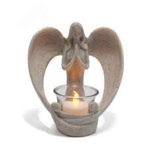 Factory Direct Angel Candle Stand Polyresin Statue