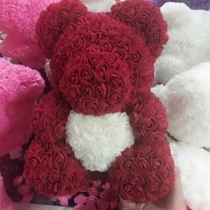 Valentine&prime;s Day Gift Wholesale PE Flowers 40cm Rose Foam Teddy Bear