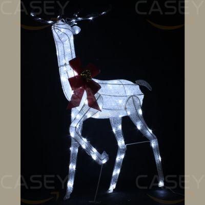 Outdoor Deer 3D Fountain Motif Lights for Festival Christmas Illumination