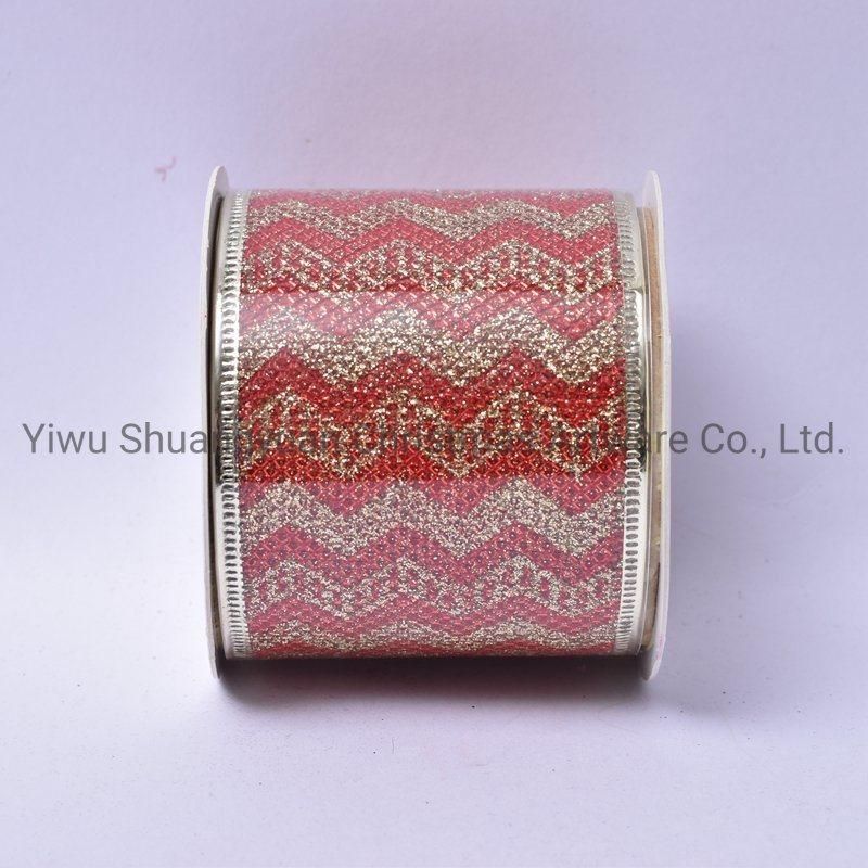 Christmas Ribbon Decor for Holiday Wedding Party Decoration Supplies Hook Ornament Craft Gifts