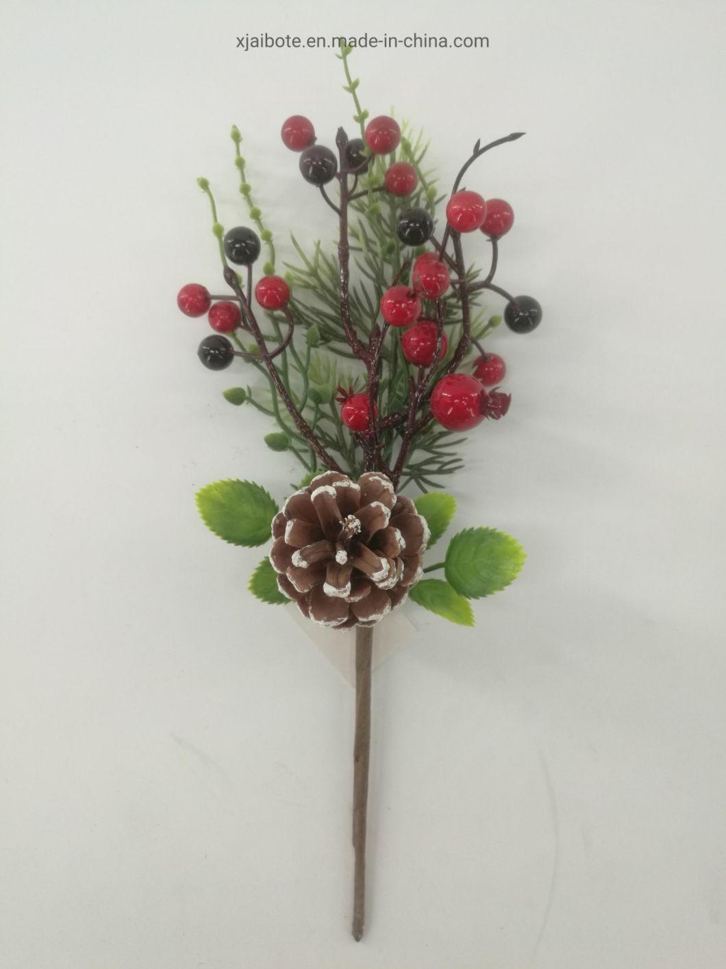 Perfect Artificial Christmas Pine Pick with Red Berries