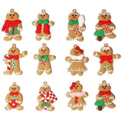 New Gingerbread Man Pendant, Christmas Tree Ornaments, PVC Style