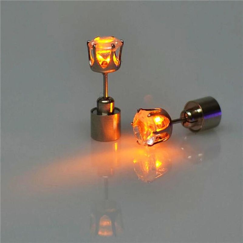 LED Light up Earrings LED Lights Party Gifts Crystal LED Earrings Studs Flashing Blinking Earrings