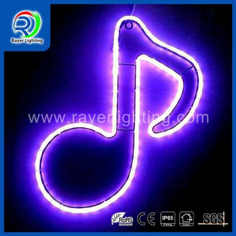 LED Music Notes Lighting Christmas Motif Party Decoration