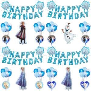 Queen Aisha Birthday Balloons Set Frozen Theme Party Decoration Balloons