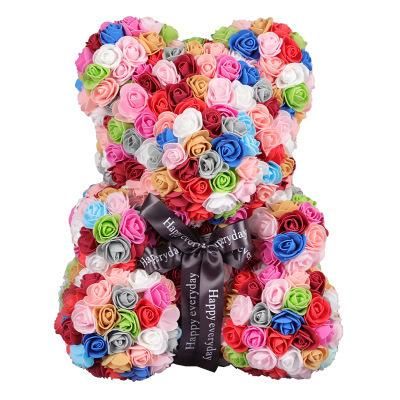 Preserved Roses Teddy Bear Long Lasting Roses Artificial Flower Bear