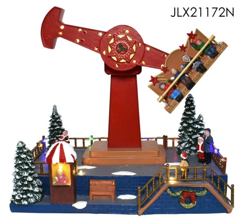New Design Christmas Shopping Mall Square with LED Lights and Children Around The Hot Balloon Spinning Function