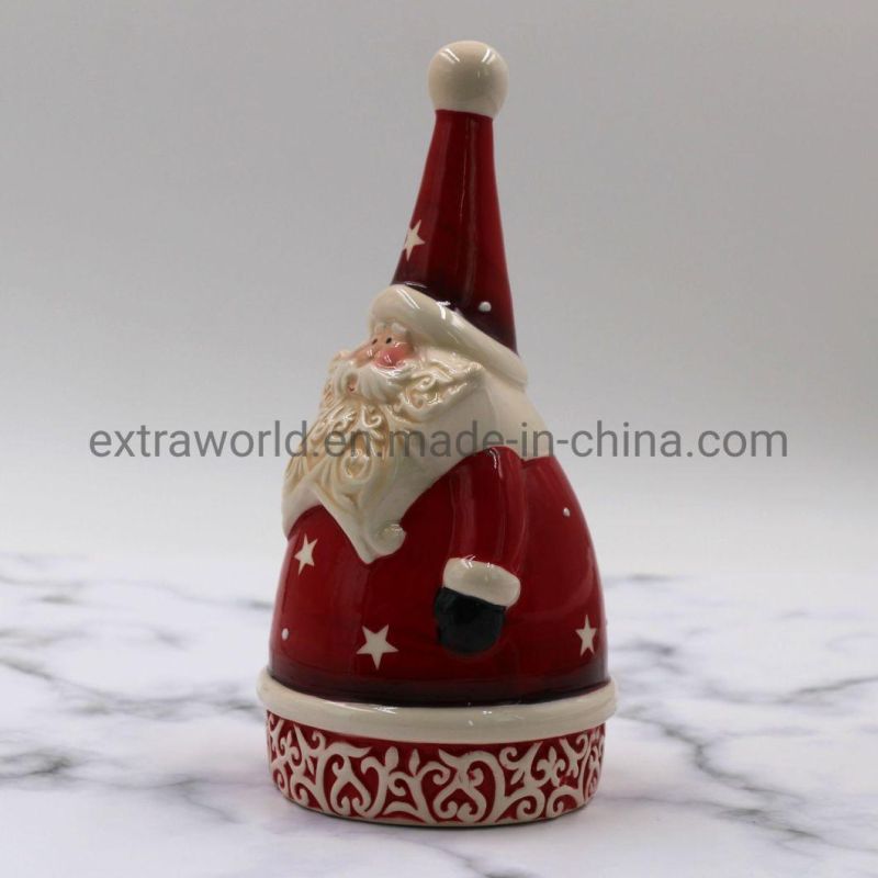 Wholesale Santa Ceramic Small Christmas Bells Decoration for Sale