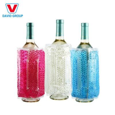 Factory Customized Logo Wine Cooling Sleeve Gel Ice Pack Wine Cooler Bottle Packer Ice Pack