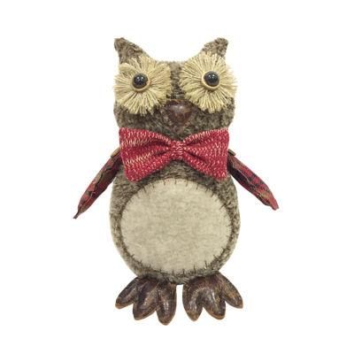 Christmas Decoration Home Owl Figurine Ornaments Fabric Door Stop Owl