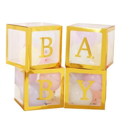 New Design Baby Shower Balloon Box DIY a-Z Letter Box for Surprise Gifts