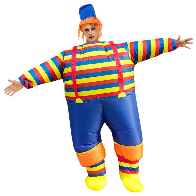 Easter Striped Clown Inflatable Suit Creative Performance Fun Party Walking Doll Suit