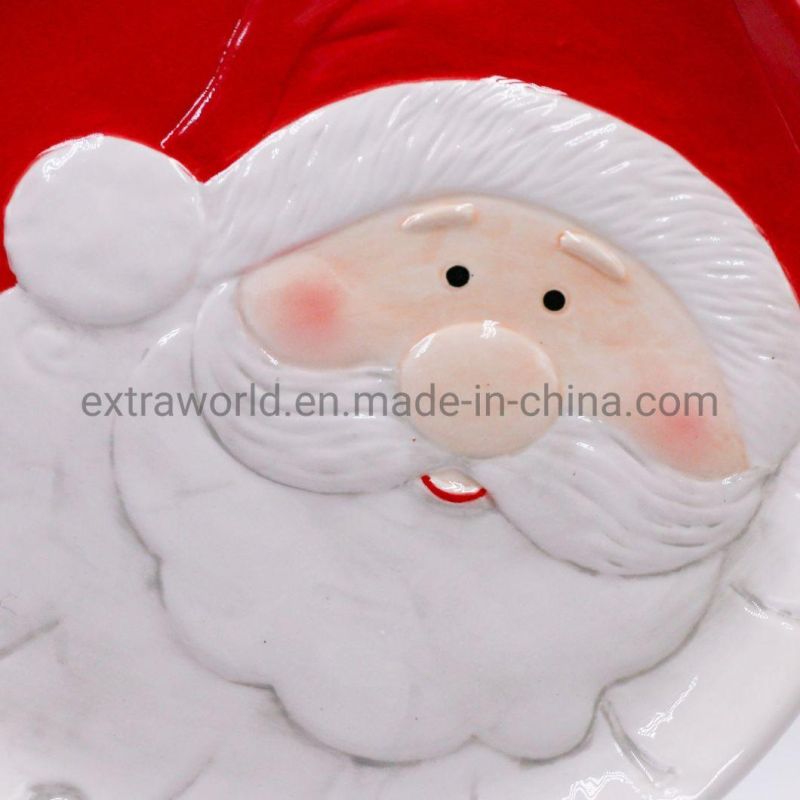 Wholesale 20cm Decoration Party Ceramic Dolomite Christmas Plate