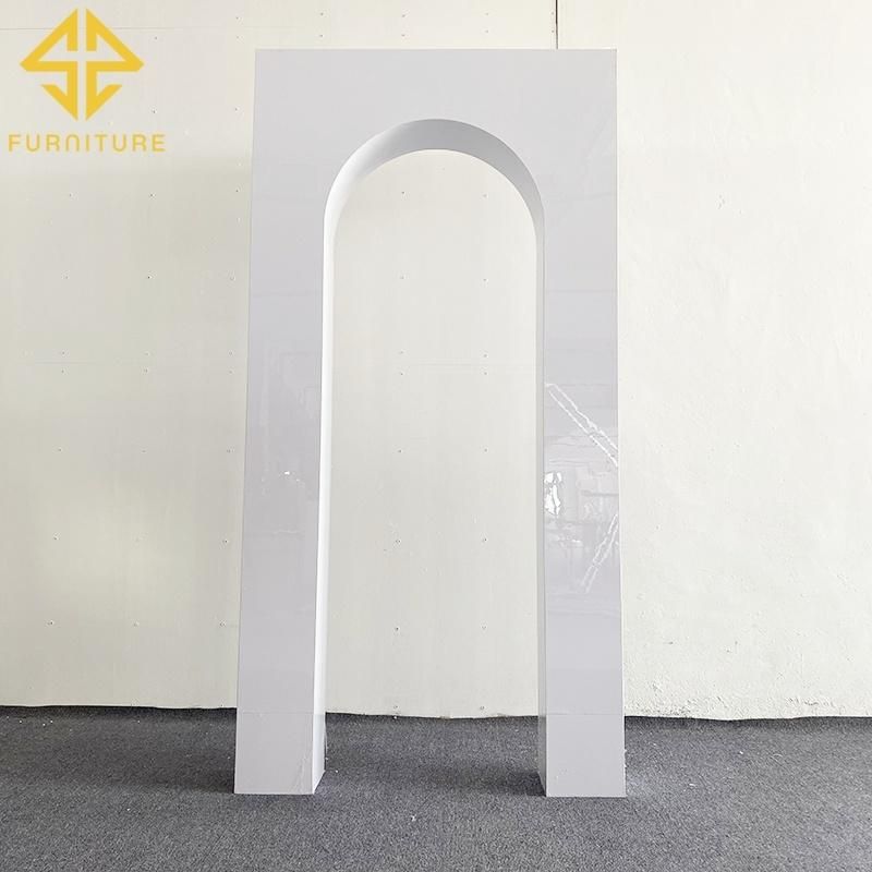 2021 Sawa White PVC Arch Wedding Backdrop for Events Party Background Wall Stand