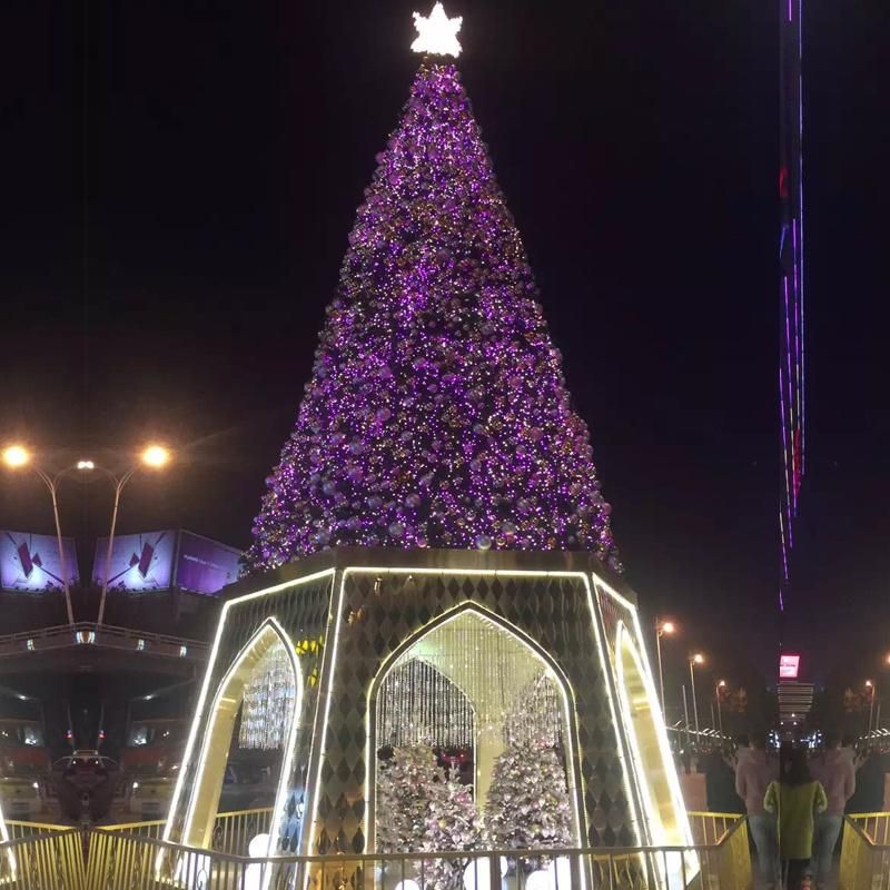 PVC Artificial Yiwu Steel Frame Christmas Tree for Shopping Plaza