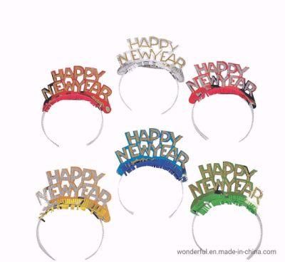 Bright Happy New Year Tiaras Headband Headwear