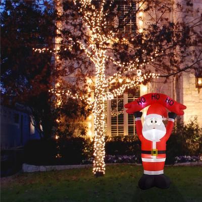 Inflatable Santa Hand with Banner Ho Ho Ho Christmas Decorations