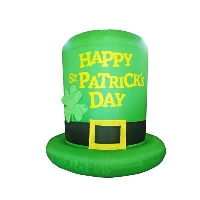 Happy St. Patrick Day Inflatable Giant Hat Yard Home Decorations