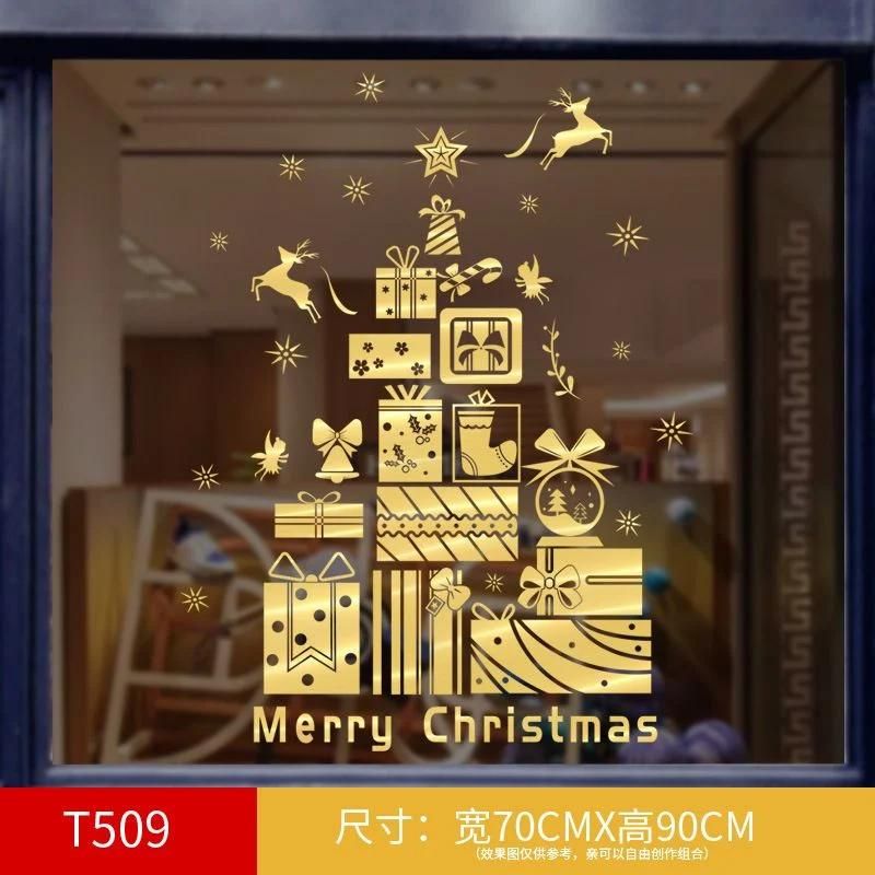 Custom Designed Printed and Gold Display Window Decals for Christmas Decorations
