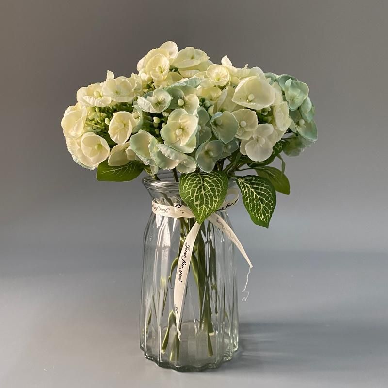 High Quality Single Stem Hydrangea Flower Silk Hydrangea Flower for Home Decor