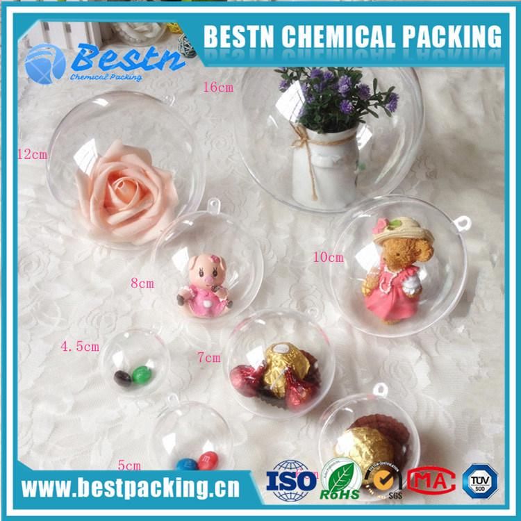 White Transparent Christmas Ball Can Open Plastic Hollow Ornament Ball