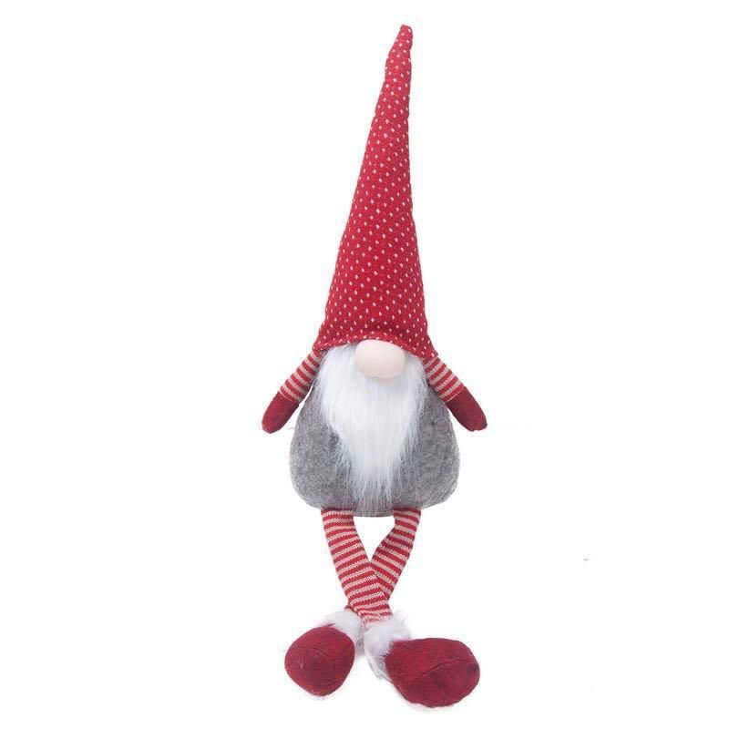 Amazon Popular Christmas Decorations Long Leg Santa Sitting Doll Nordic Doll Ornament Faceless Doll