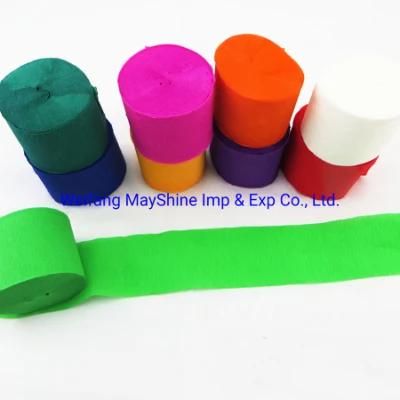 Wedding Decoration Crepe Paper Streamer Flame Proof Cheap Party Crepe Paper Streamer