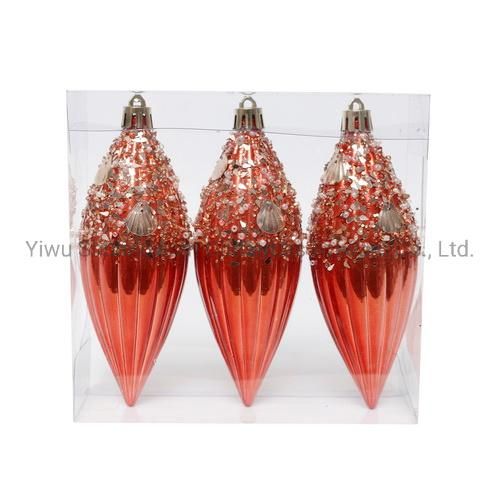 2021 New Design High Sales Christmas Ball Water Drop for Holiday Wedding Party Decoration Supplies Hook Ornament Craft Gifts