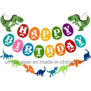 Umiss Paper Bunting Dinosaur Happy Birthday Banner Birthday Decoration Party Suppliers