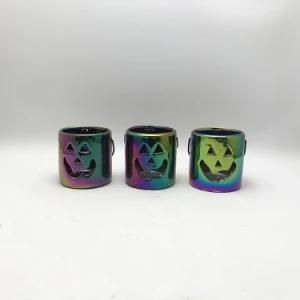 Halloween Multicolor Ceramic Candle Holder