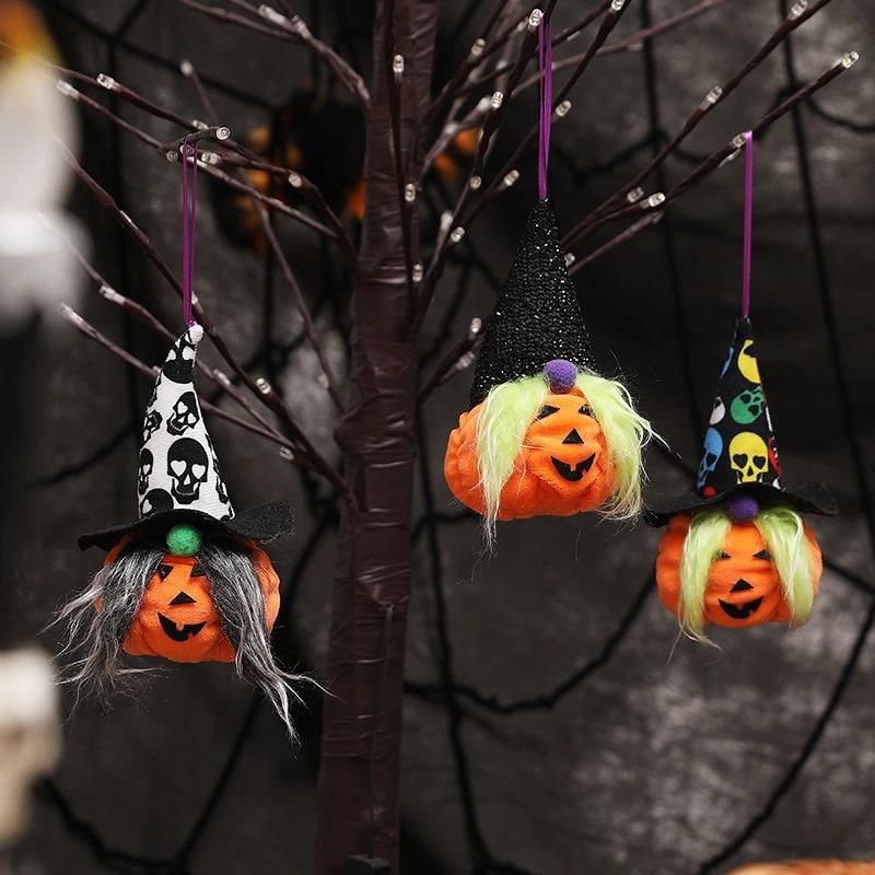 Cross-Border New Halloween Decorations Pumpkin Head Rudolph Pendant Haunted House Atmosphere Costumes Props Hanging Ornaments