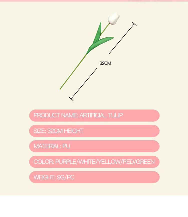 Artificial Tulip 2021 Hot Sell Artificial Silk Flowers Silk Tulip for Home Decoration