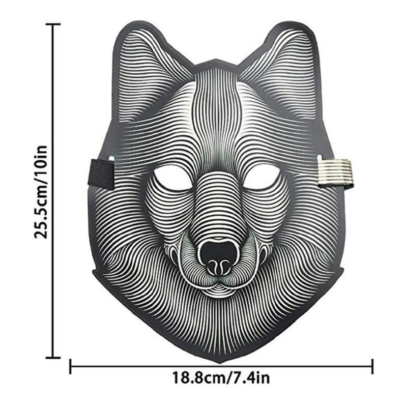 Glow Wolf Mask LED Party Mask for Halloween Costume