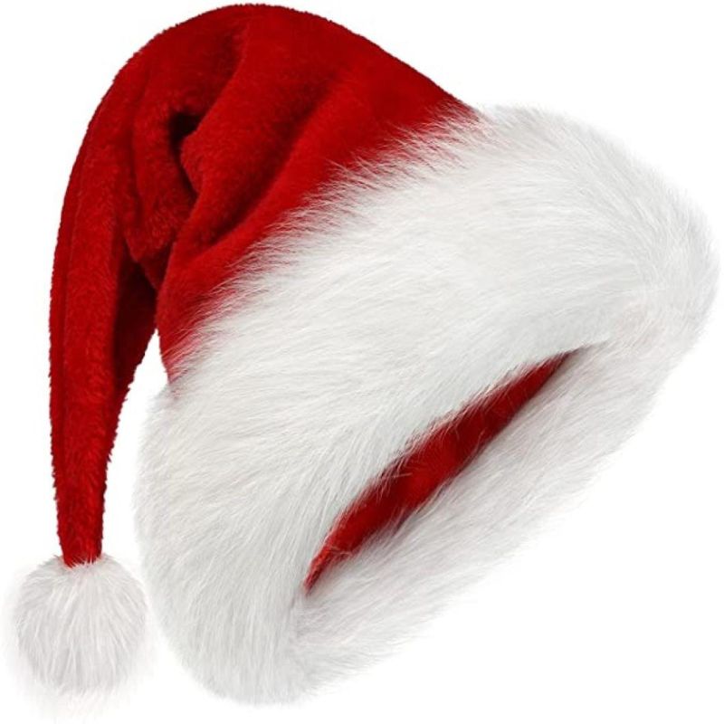 Christmas Hat, Santa Hat, Xmas Holiday Hat for Unisex Adults