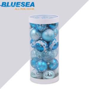 Christmas 6cm/24 Lake Blue Painted Ball Set Christmas Tree Pendant Decoration Ball