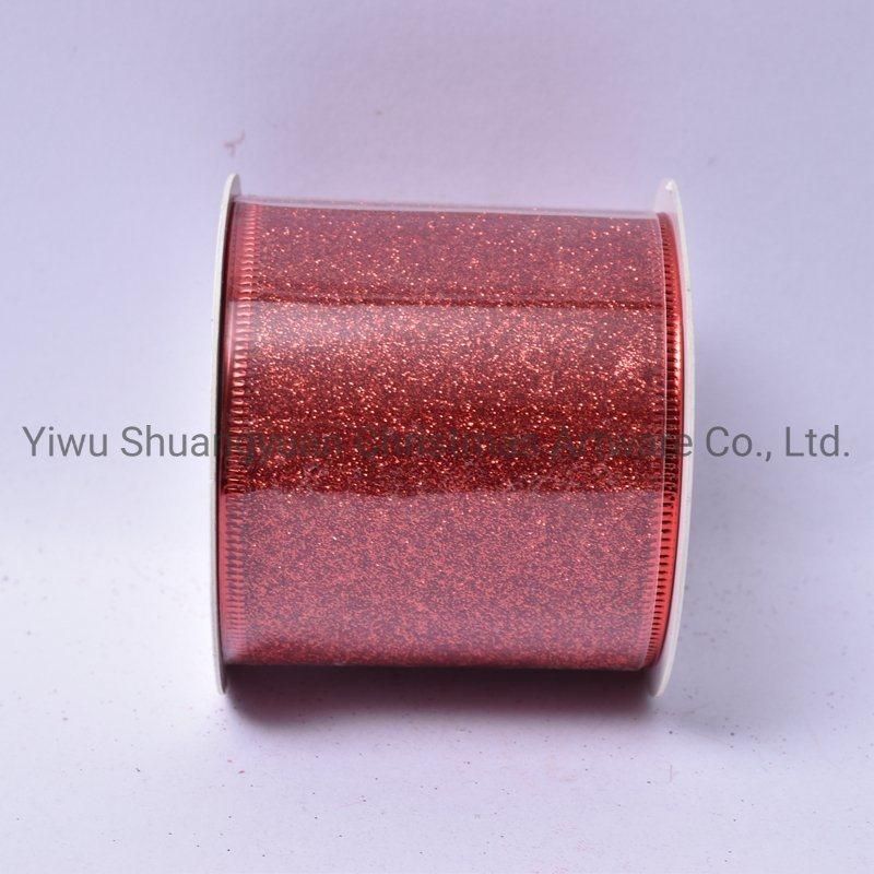 Christmas Ribbon Decor for Holiday Wedding Party Decoration Supplies Hook Ornament Craft Gifts