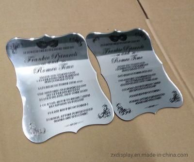 Custom Silver Mirror Acrylic Wedding Invitation Cards