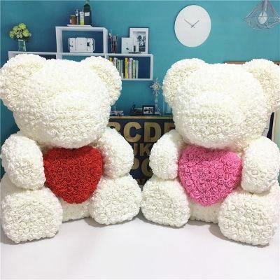 2021 Rose Bear 40cm 70cm Romantic Rose PE Teddy Bear for Valentine Gifts