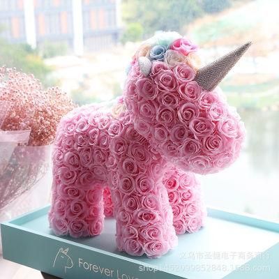 2021 Valentine Gifts Foam Flowers Soap Flower PE Rose Flowers Unicorn