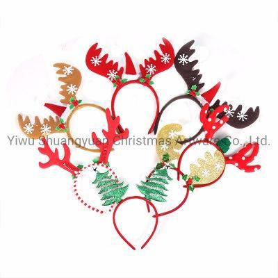 Christmas Headband Xmas Hairband Reindeer Christmas Tree Headwear Headband Party Hairband New Year Kids Gift Navidad Decor Noel