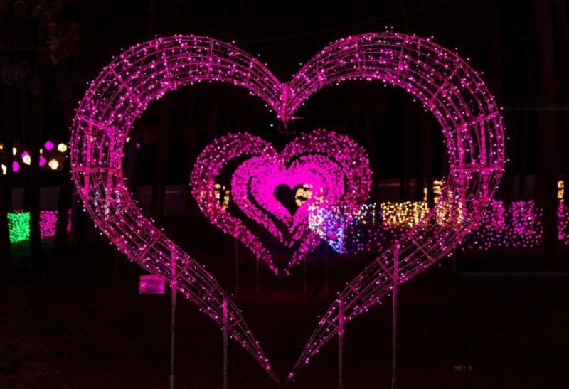 Valentine′ S Day Decoration out Door Decotation Wedding Decoration LED Motif Light Heart Light