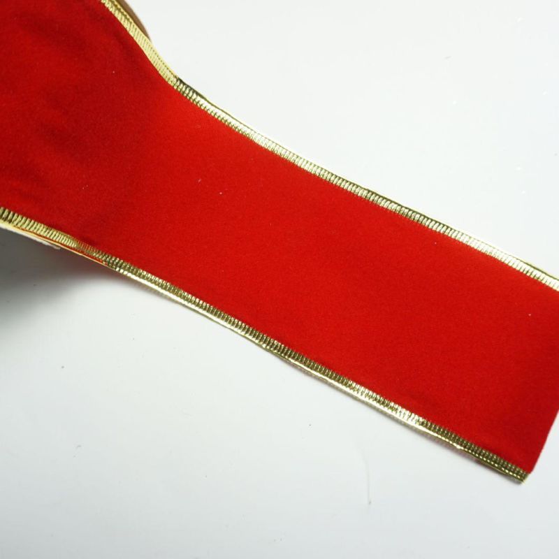High Quality Polyester Wired Taffeta Ribbon Double/Single Face Satin Grosgrain Gingham Sheer Organza Hemp Re D Ribbon for Wrapping/Gift/Bows/Christmas Box