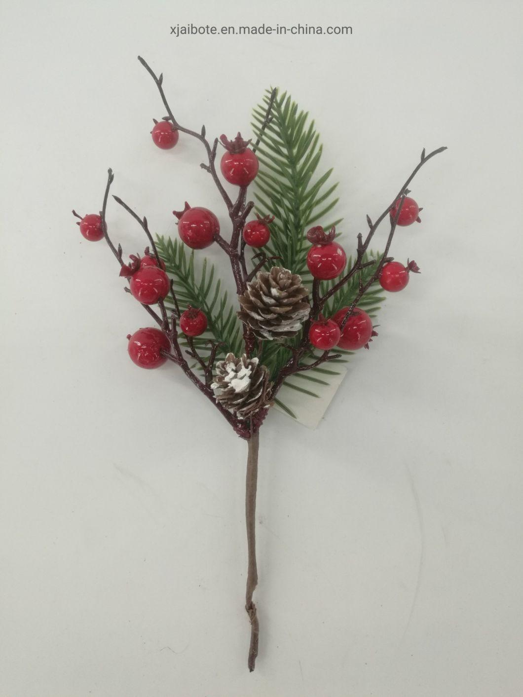 Perfect Artificial Christmas Pine Pick with Red Berries