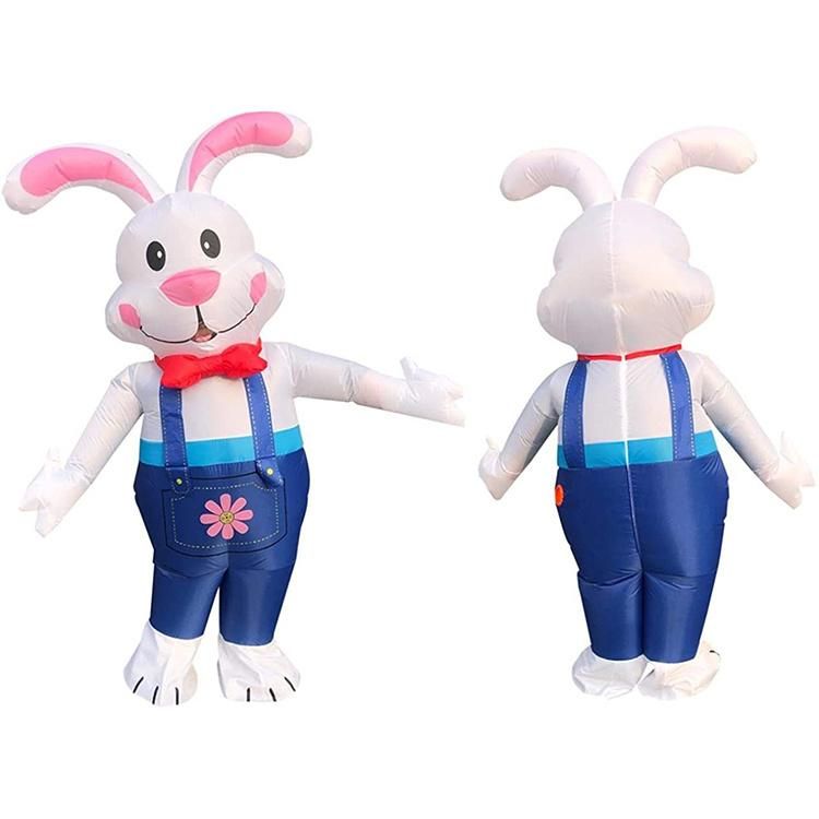 Decorative Inflatable White Rabbit Easter Inflatable Bunny with LED Light